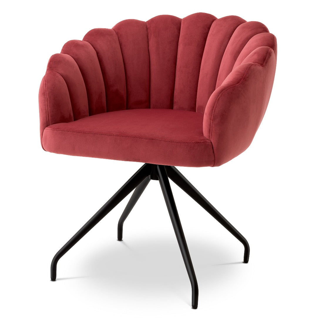 Red velvet store chair