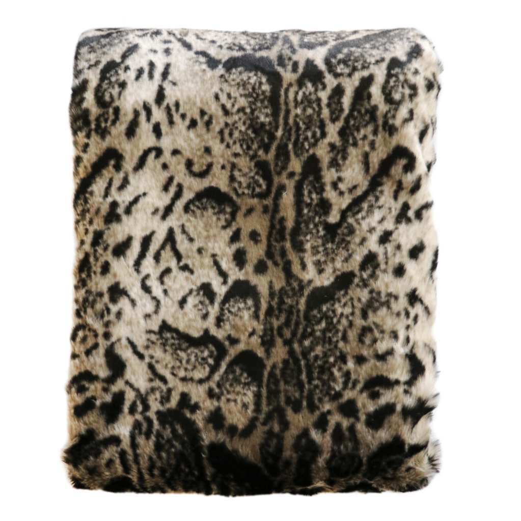 Plaid Heirloom faux fur African Leopard 180x150