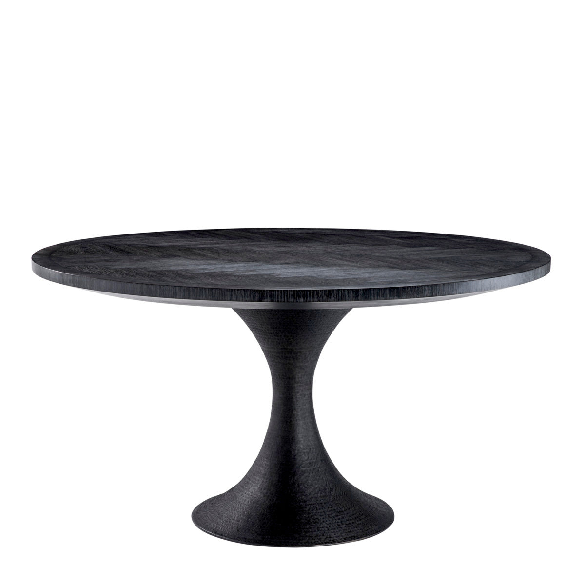 Dining table Eichholtz Melchior round charcoal oak
