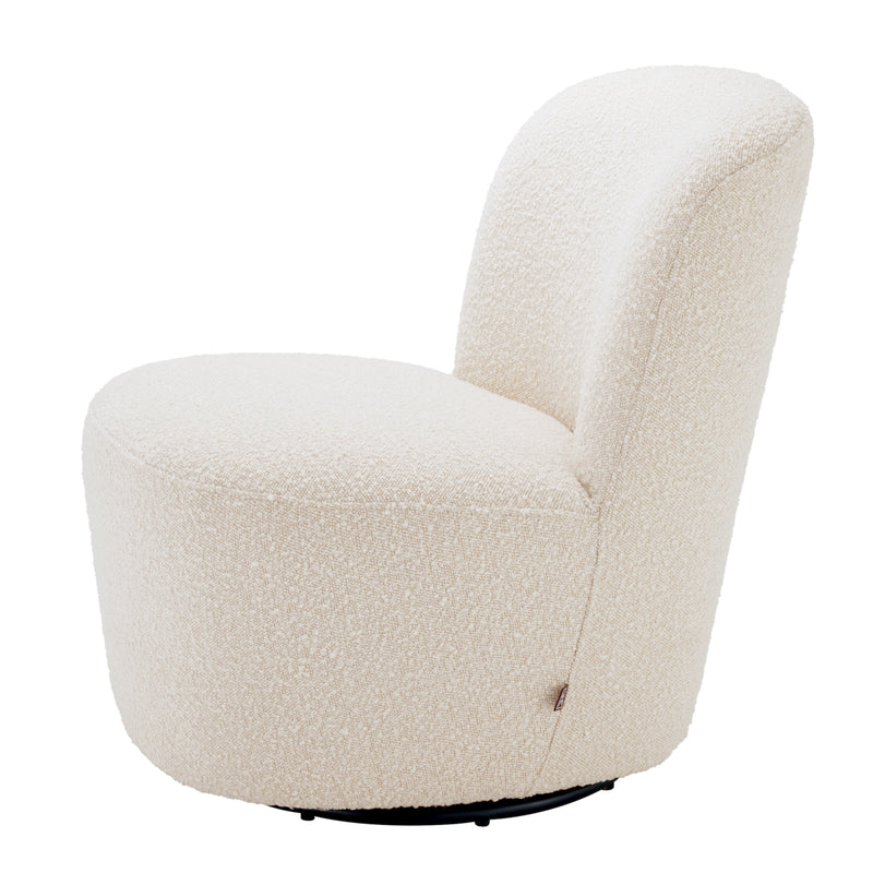 Swivel chair Eichholtz Doria bouclé cream