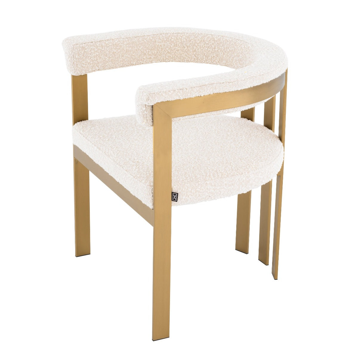 Dining chair eetkamerstoel Eichholtz Clubhouse cream bouclé