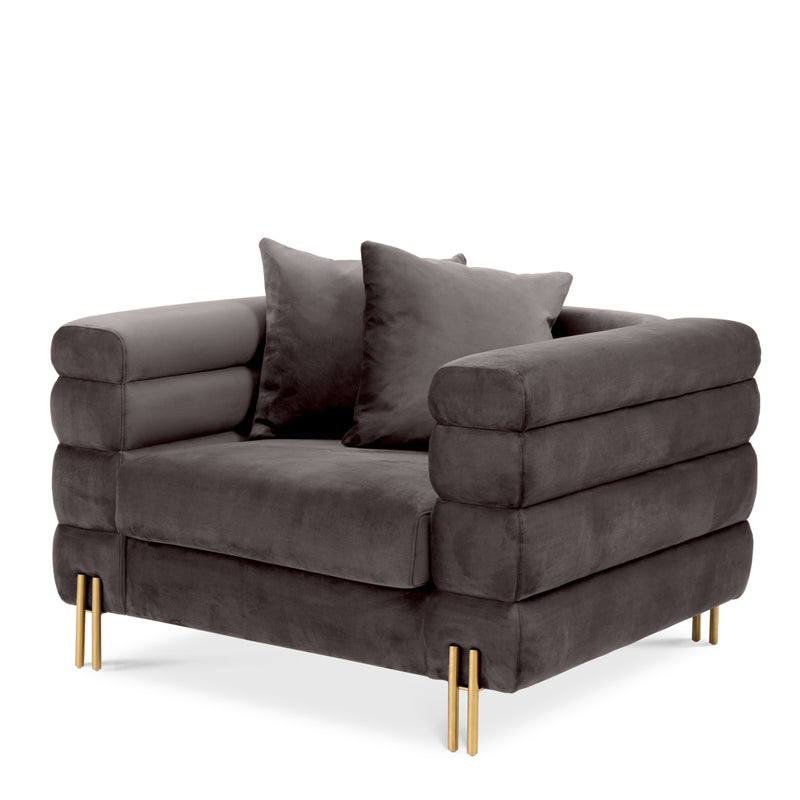 Chair Eichholtz York Velvet grey