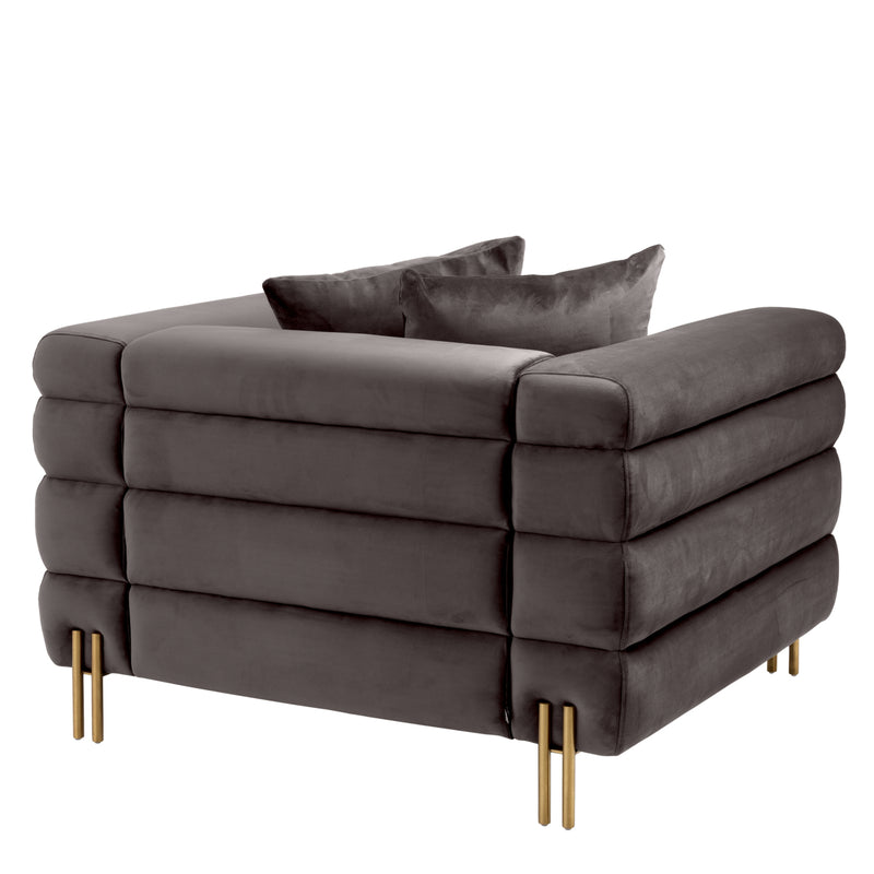 Chair Eichholtz York Velvet grey