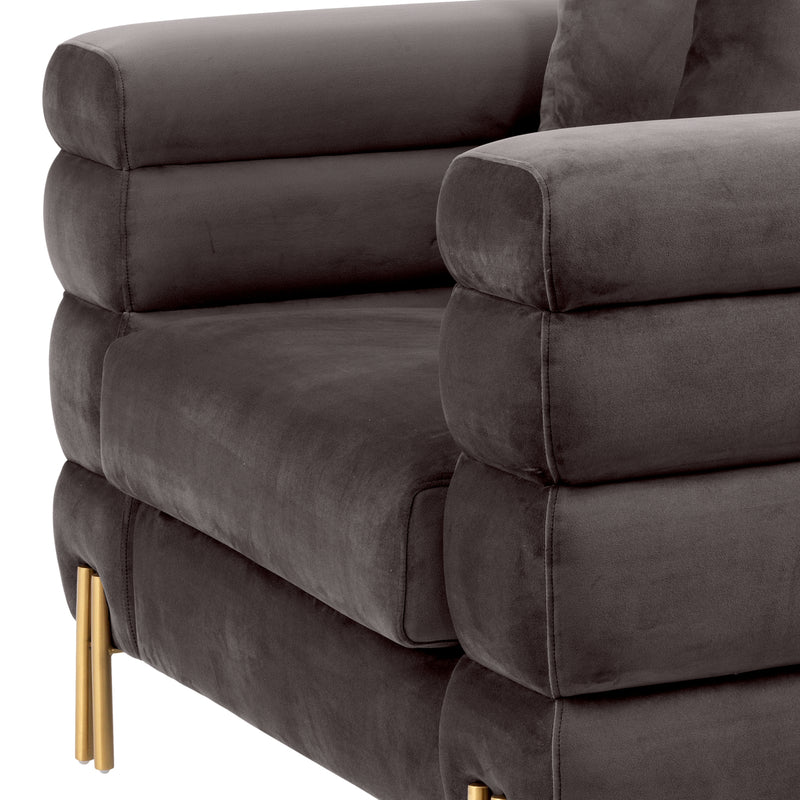 Chair Eichholtz York Velvet grey