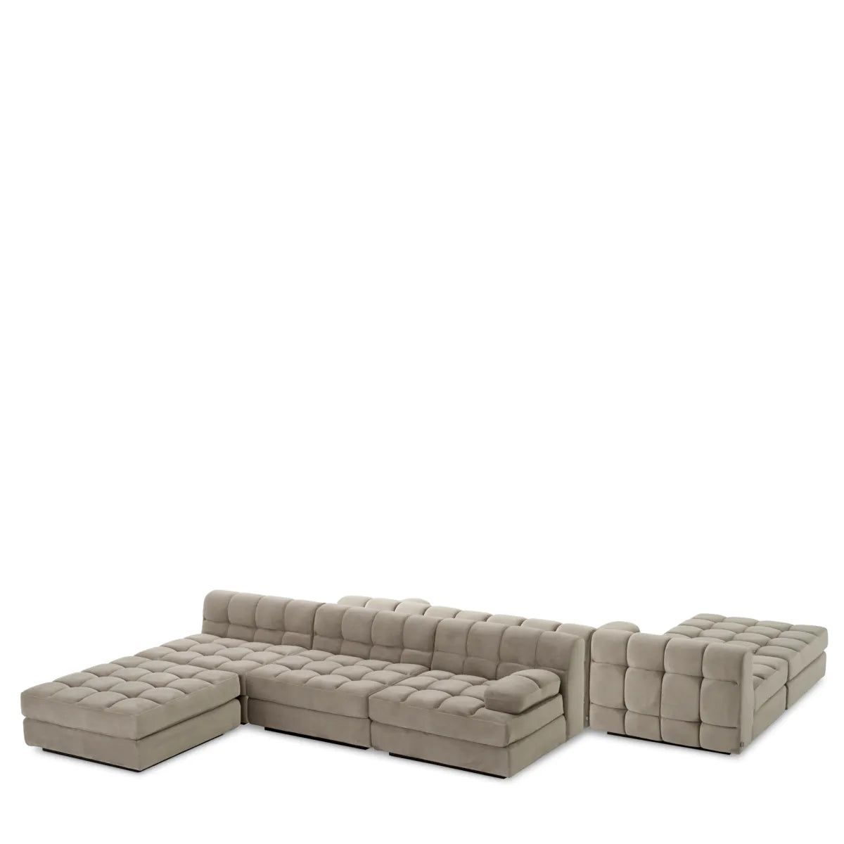 Sofa Eichholtz Dean links greige velvet