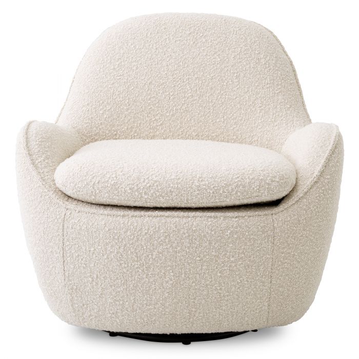 Swivel chair Eichholtz Cupido bouclé cream