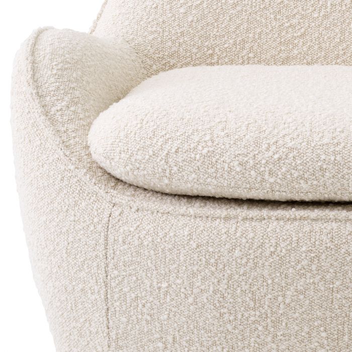 Swivel chair Eichholtz Cupido bouclé cream