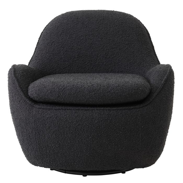 Swivel chair Eichholtz Cupido bouclé black