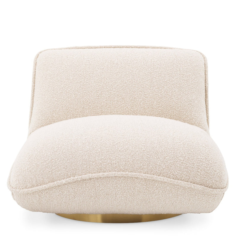 Swivel chair Eichholtz Relax bouclé cream