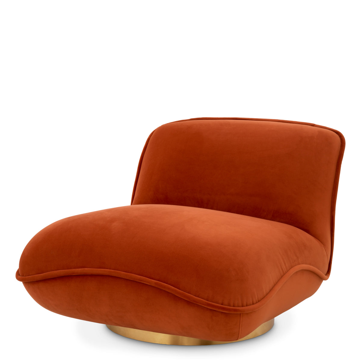 Swivel chair Eichholtz Relax Orange velvet