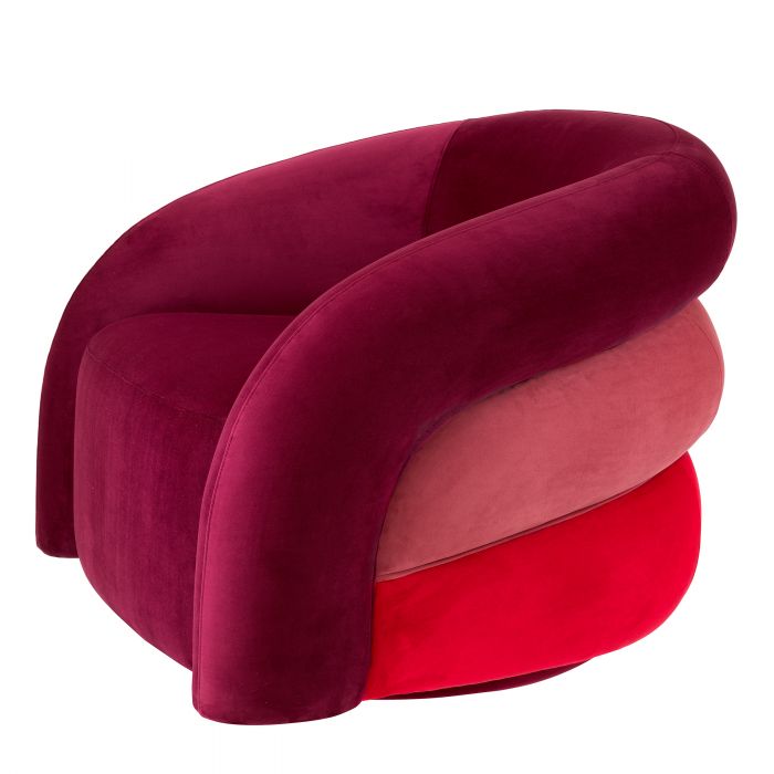 swivel chair draai fauteuil eichholtz novelle velvet red