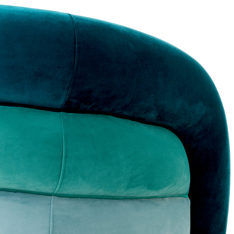 Swivel chair Eichholtz Novelle velvet turquoise