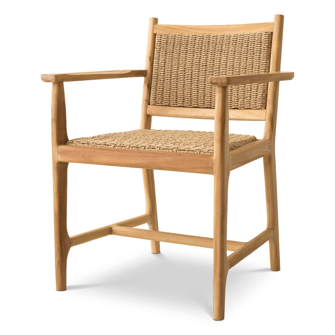 Outdoor dining chair Eichholtz Pivetti with arm Naturel