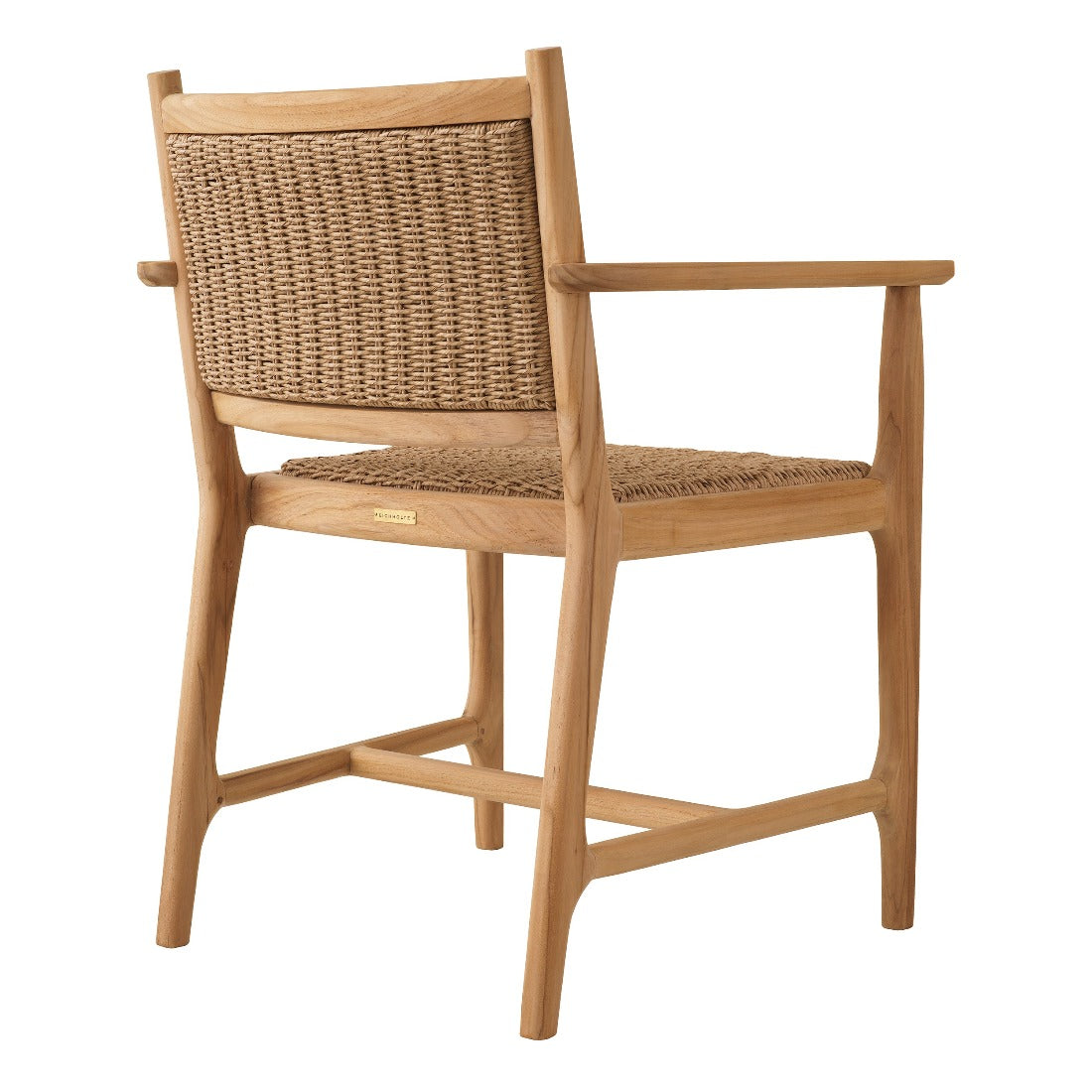 Outdoor dining chair Eichholtz Pivetti with arm Naturel