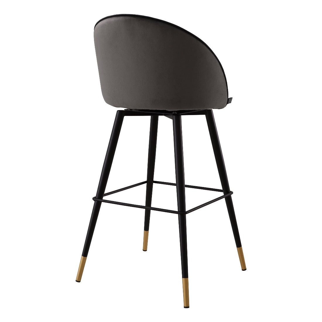 Bar stool Eichholtz Cooper dark grey velvet