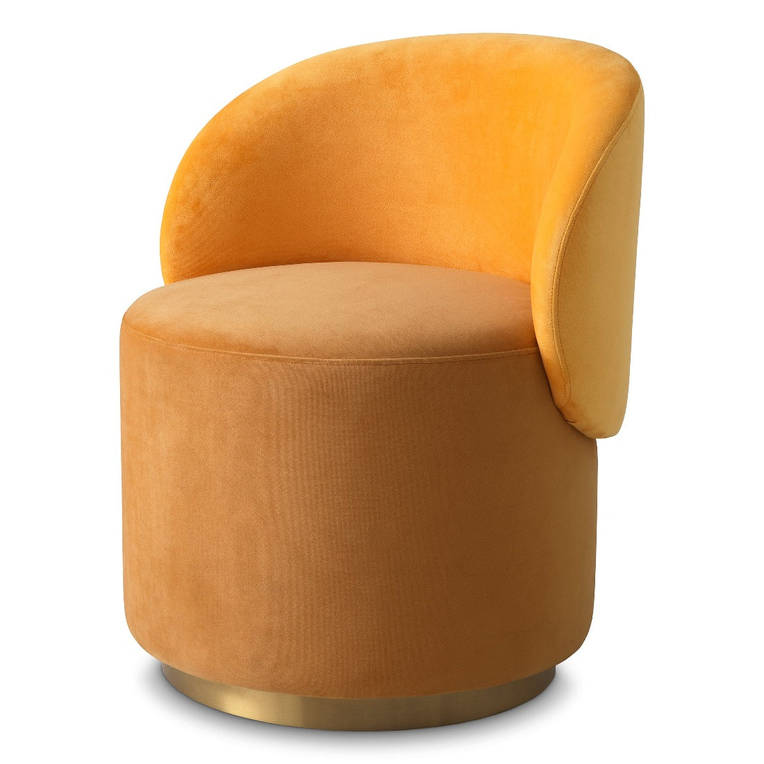 Low swivel dining chair Eichholtz Greer yellow