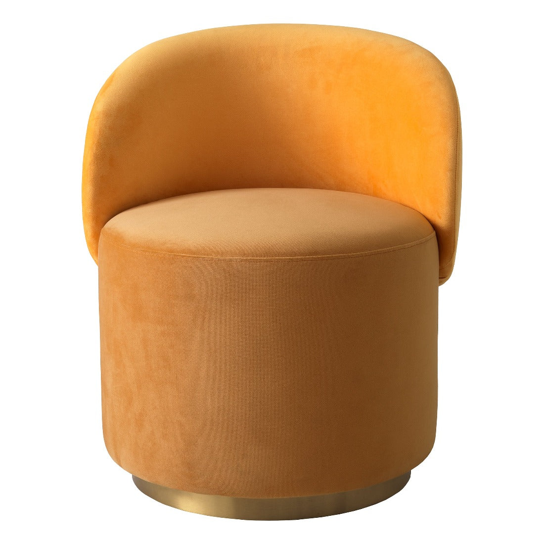 Low swivel dining chair Eichholtz Greer yellow