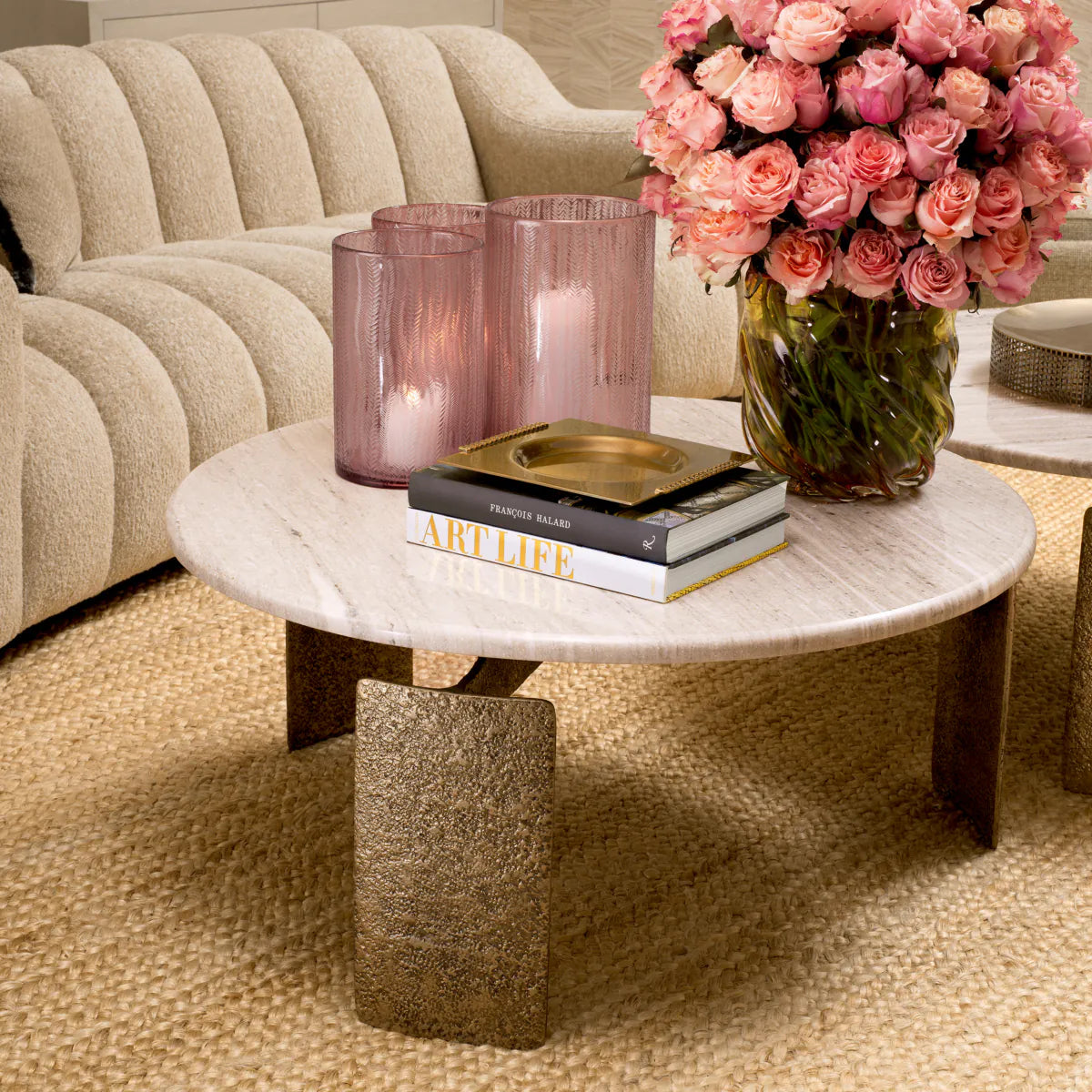 Eichholtz coffee table Bodega beige marble