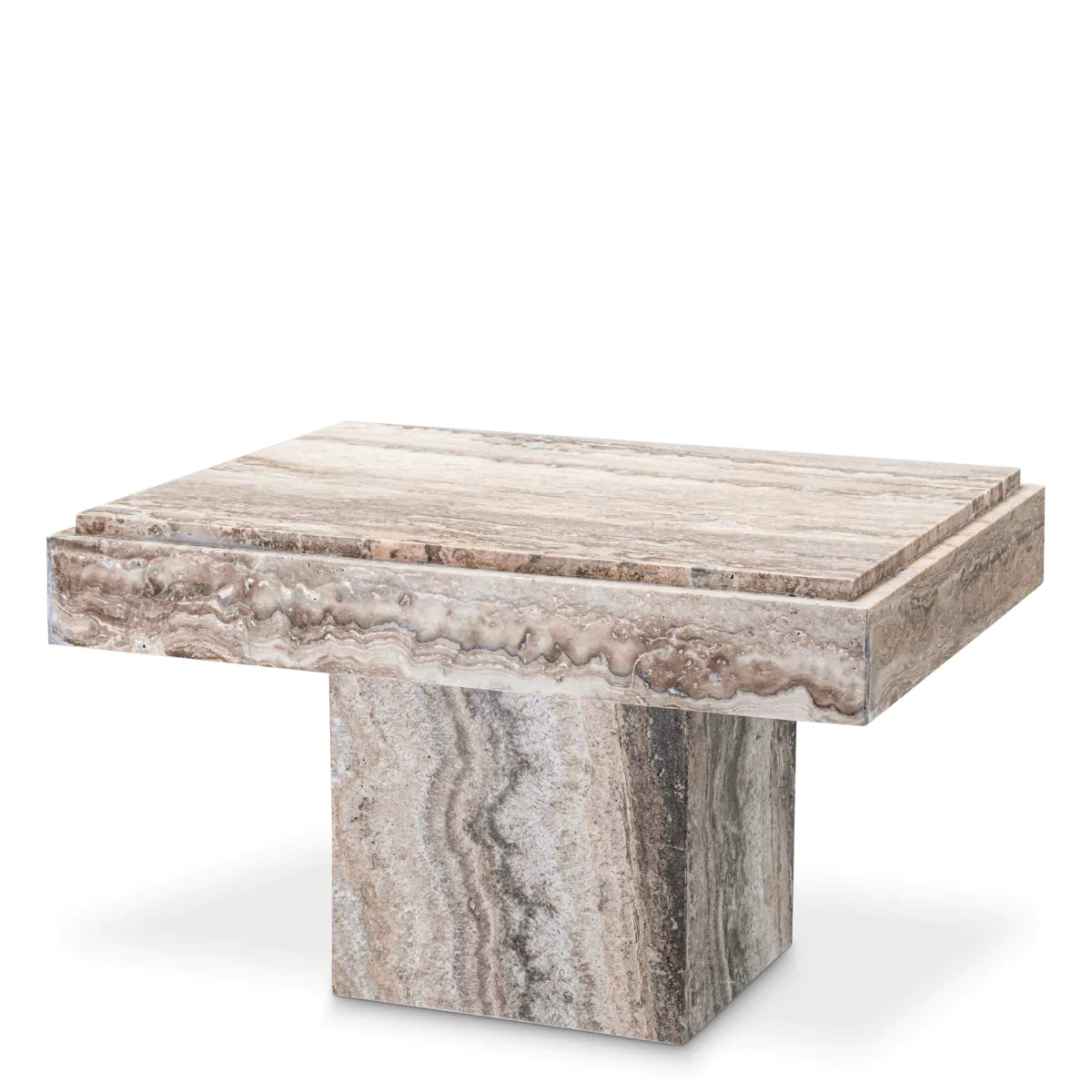 Eichholtz bijzettafel Sartoria zilver travertine