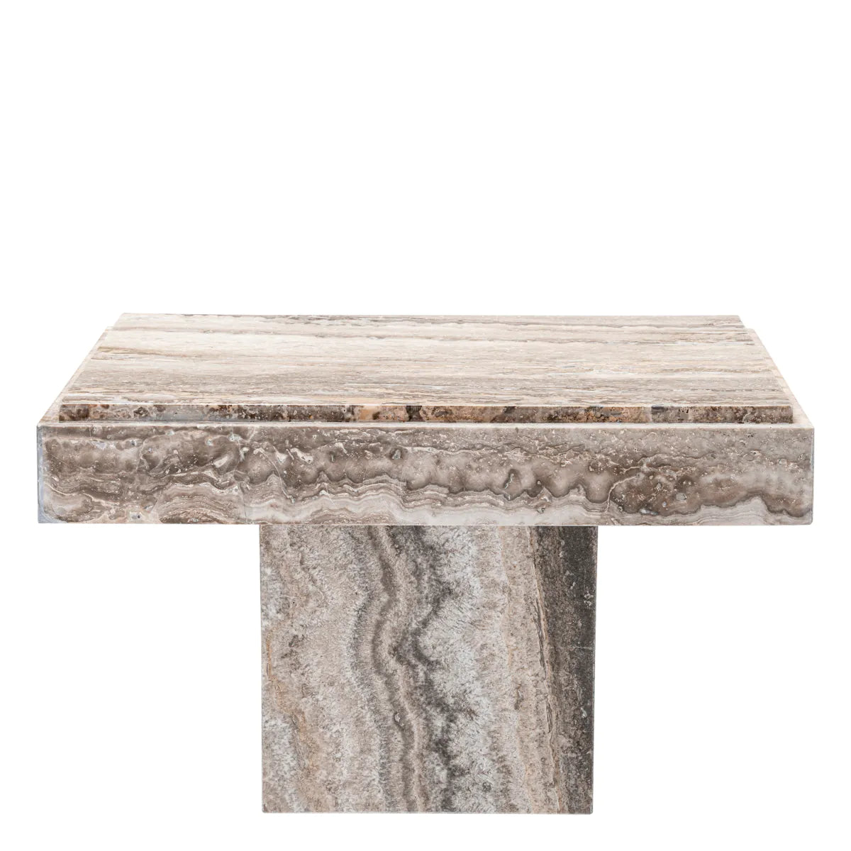 Eichholtz bijzettafel Sartoria zilver travertine