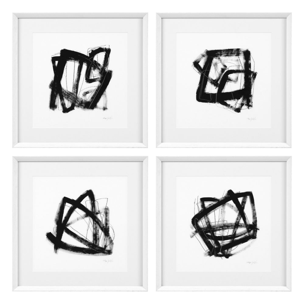 Prints Eichholtz Tessellation Drawing set of 4