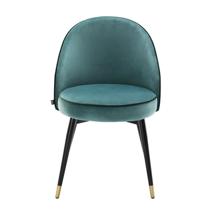Dining chair Eichholtz cooper turquoise velvet