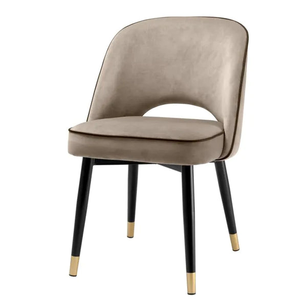 Juego de 2 sillas de comedor Eichholtz cooper gris claro