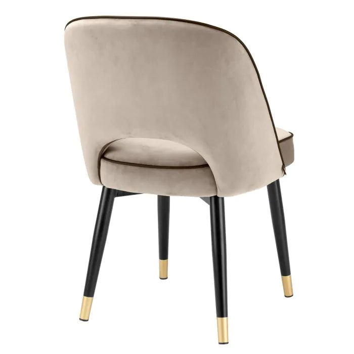 Dining chair Eichholtz Cliff greige velvet