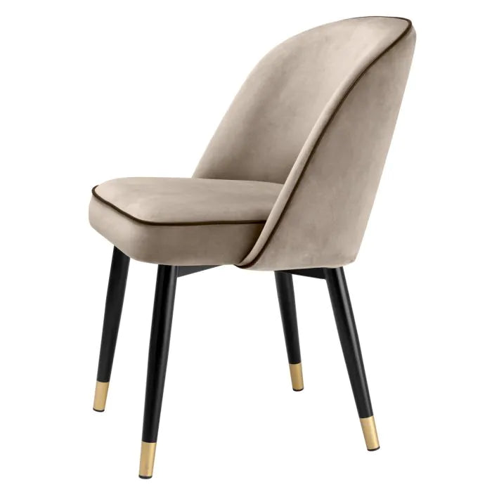 Dining chair Eichholtz Cliff greige velvet