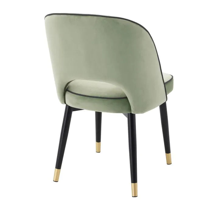 Kopie van Dining chair Eichholtz Cliff set of 2 pistache green velvet