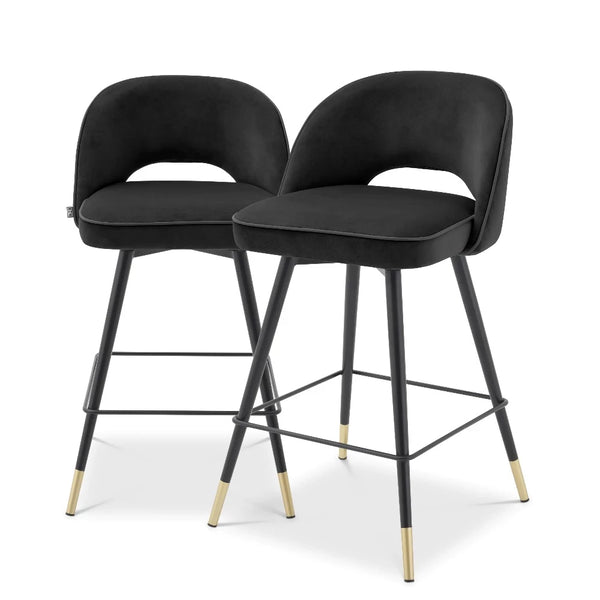 Chaise de salle à manger Eichholtz cooper set de 2 gris clair