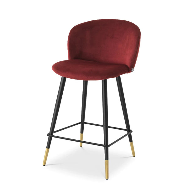 counter stool aanrechtstoel volante eichholtz velvet bordeaux rood 