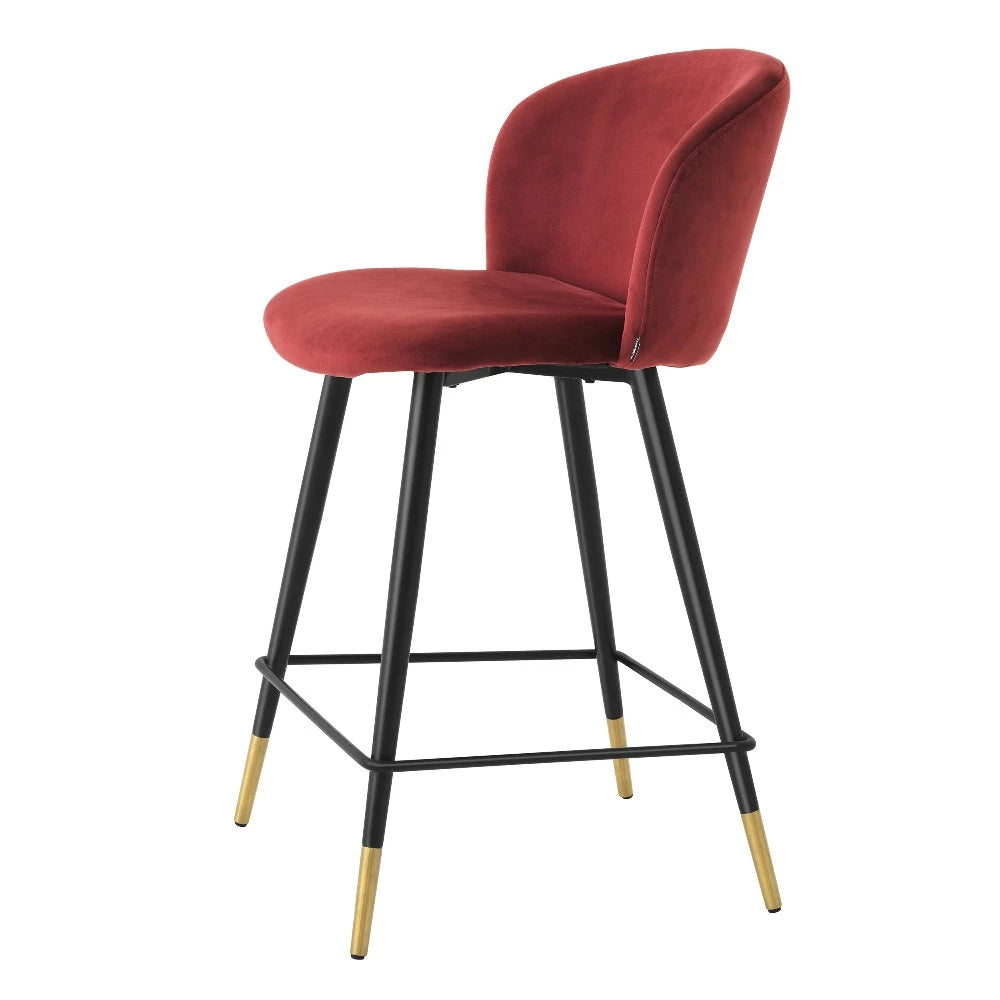 counter stool aanrechtstoel volante eichholtz velvet bordeaux rood 