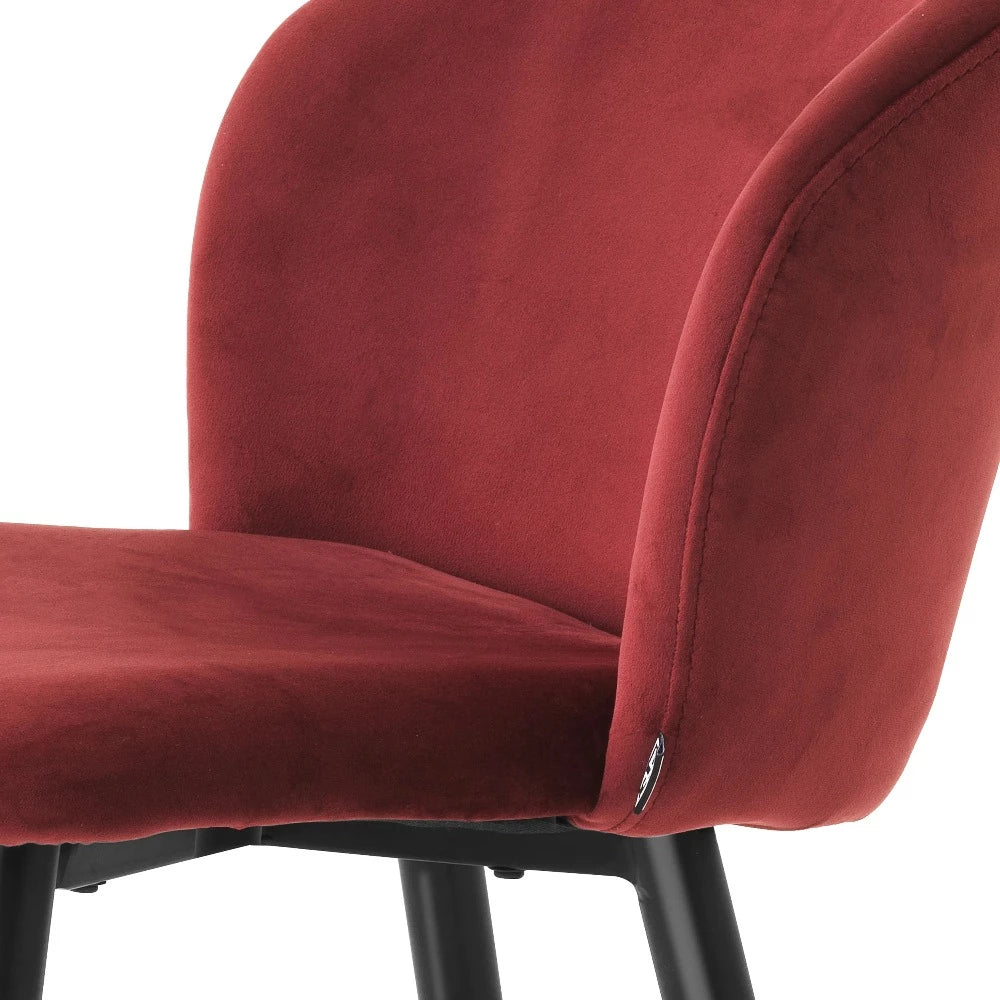counter stool aanrechtstoel volante eichholtz velvet bordeaux rood 