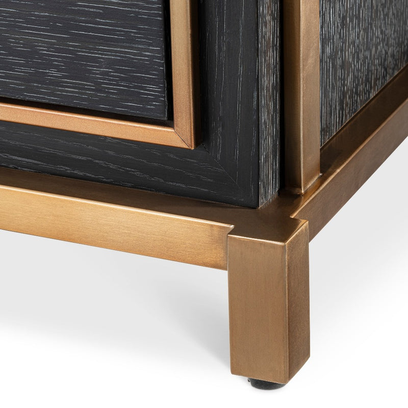 bedside table nachtkastje eichholtz hazel zwart goud
