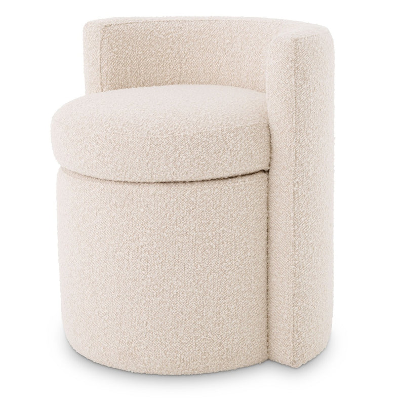 Stool Eichholtz Arcadia Bouclé cream