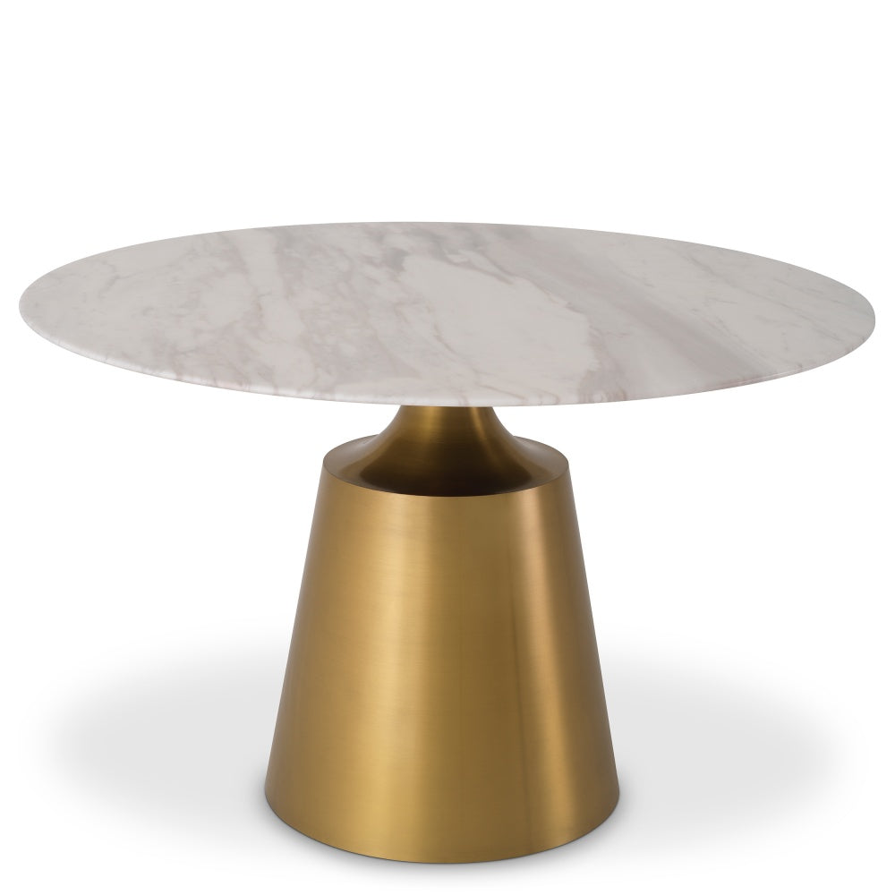 dining table eichholtz Nathan marble brushed brass finish