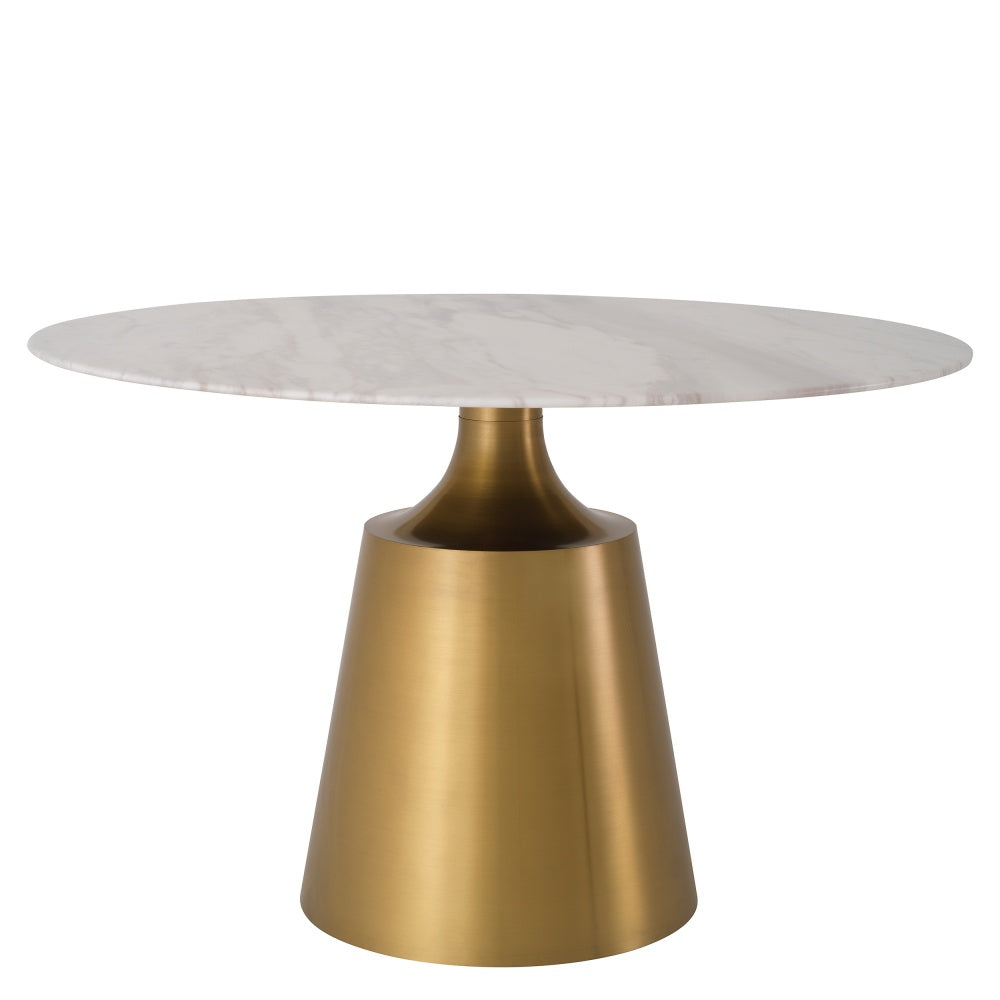 dining table eichholtz Nathan marble brushed brass finish