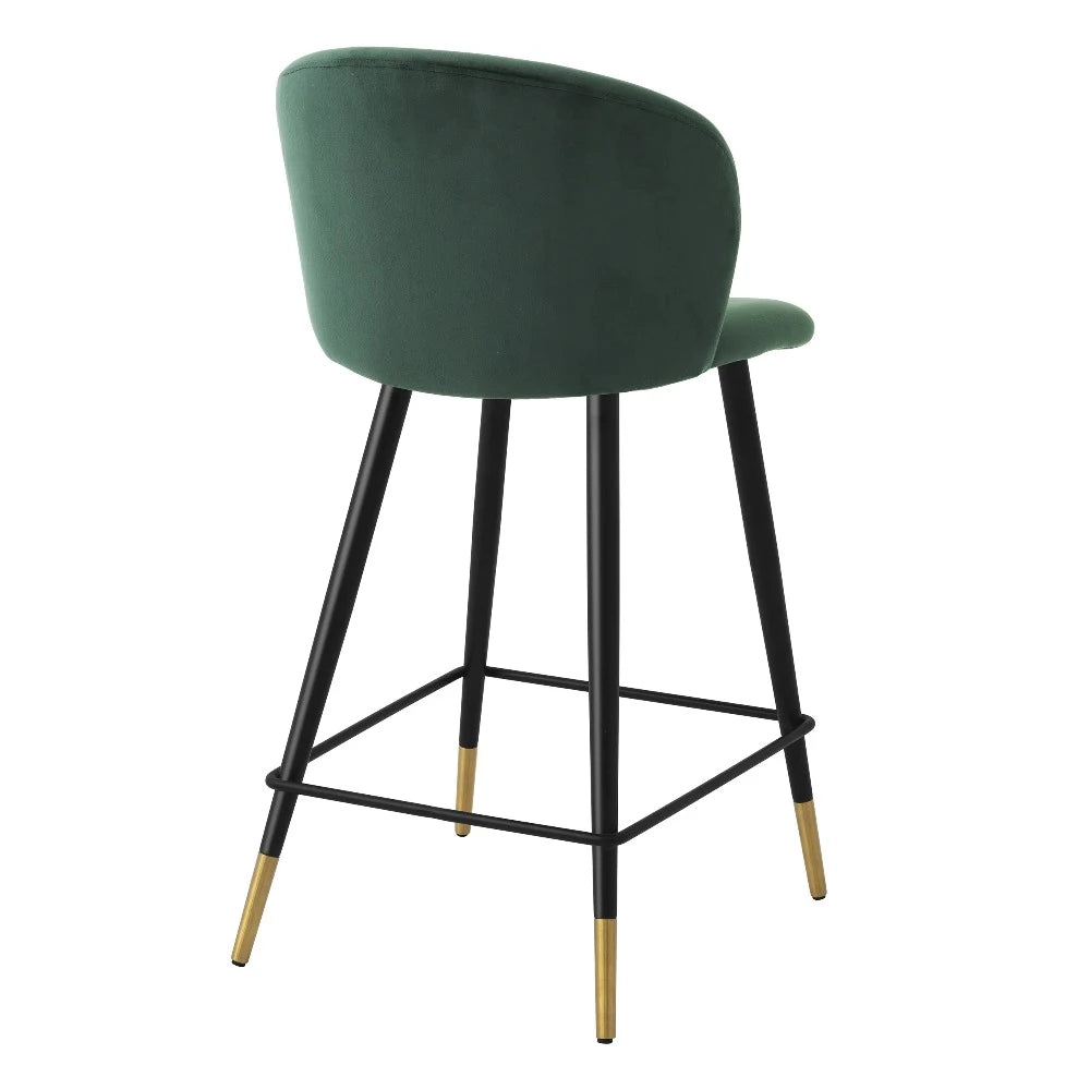 counter stool aanrechtstoel volante eichholtz velvet dark green donkergroen