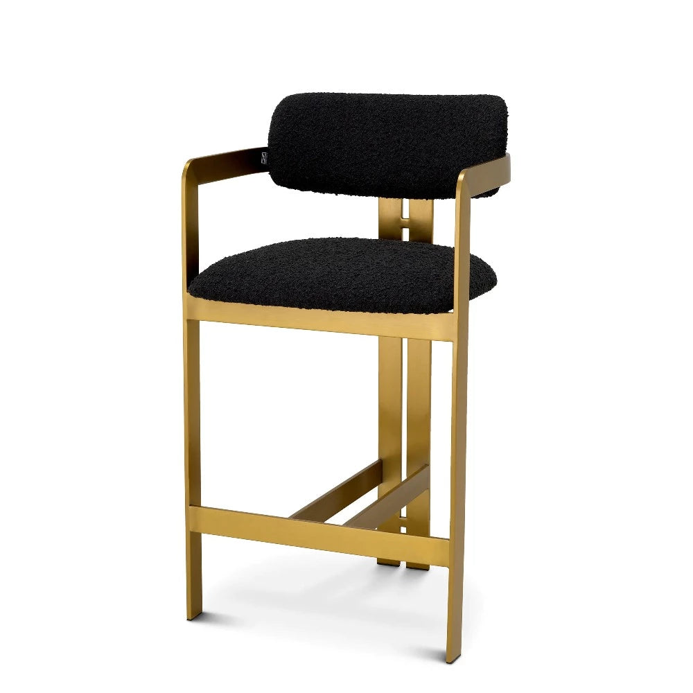 counter stool aanrecht stoel keuken donato boucle black gold