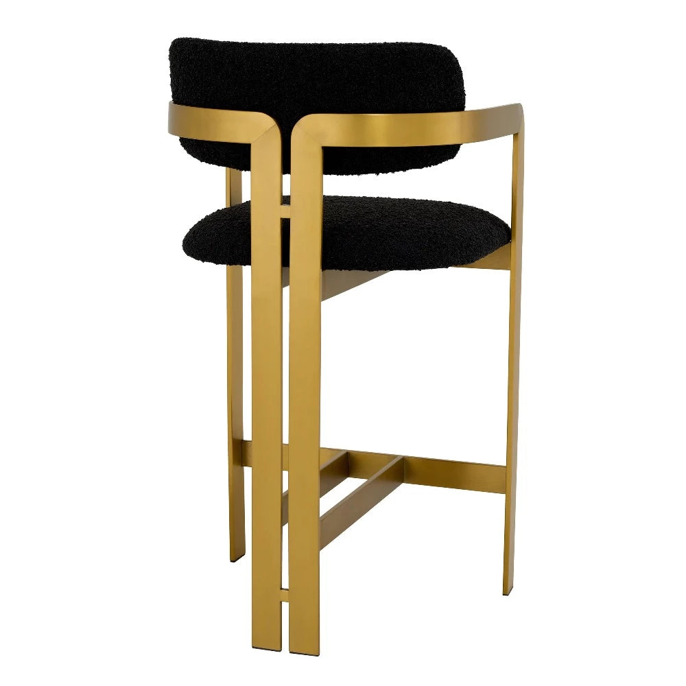 counter stool aanrecht stoel keuken donato boucle black gold