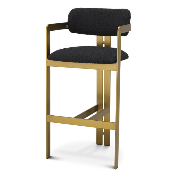 bar stool eichholtz donato brushed brass finish