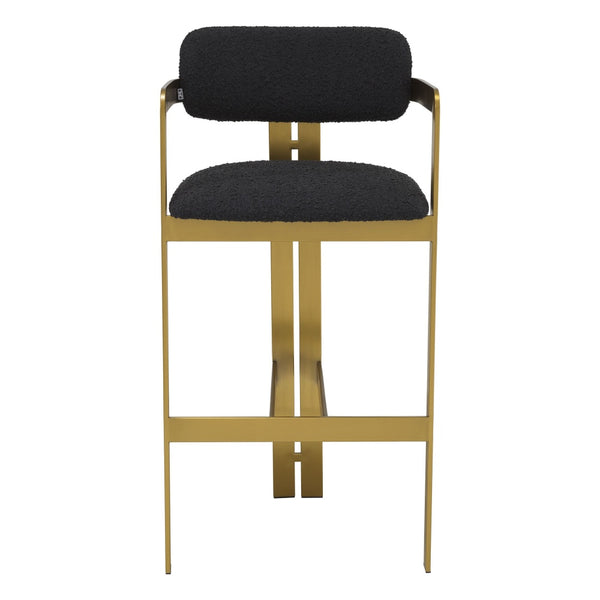 bar stool eichholtz donato brushed brass finish