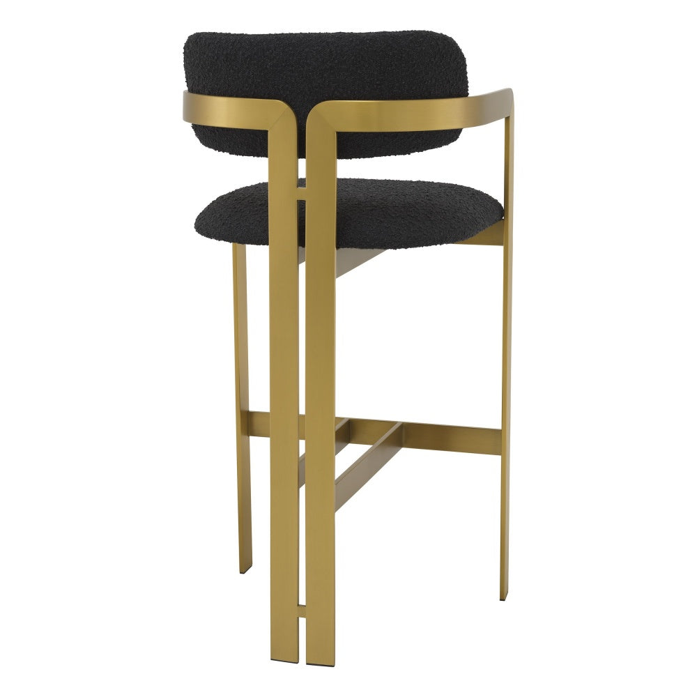 bar stool eichholtz donato brushed brass finish