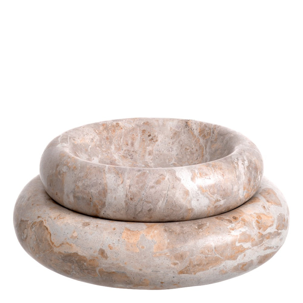 bowl eichholtz lizz S en L brown marble marmer