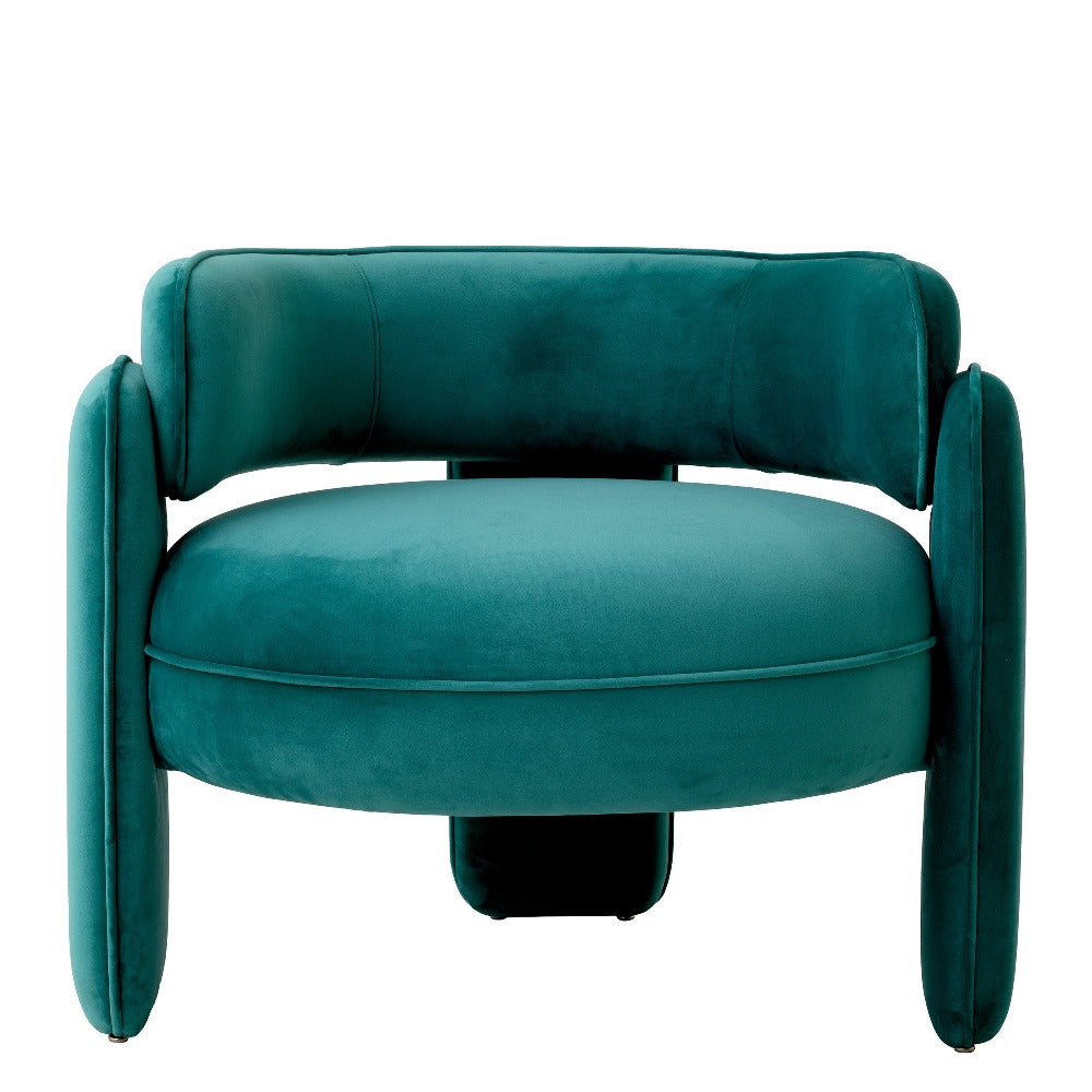 chair fauteuil chaplin savona turquoise velvet eichholtz