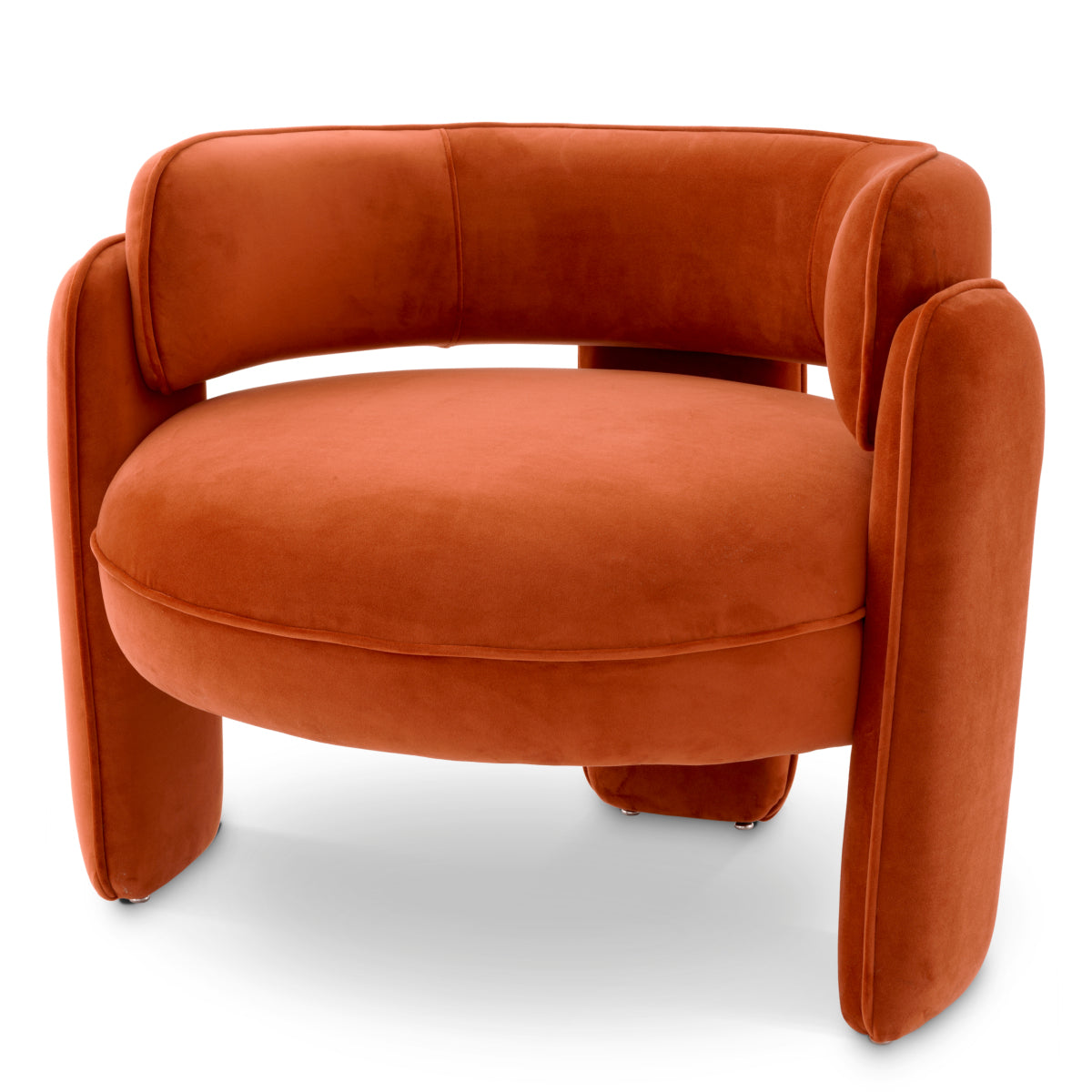 chair fauteuil chaplin savona orange velvet eichholtz