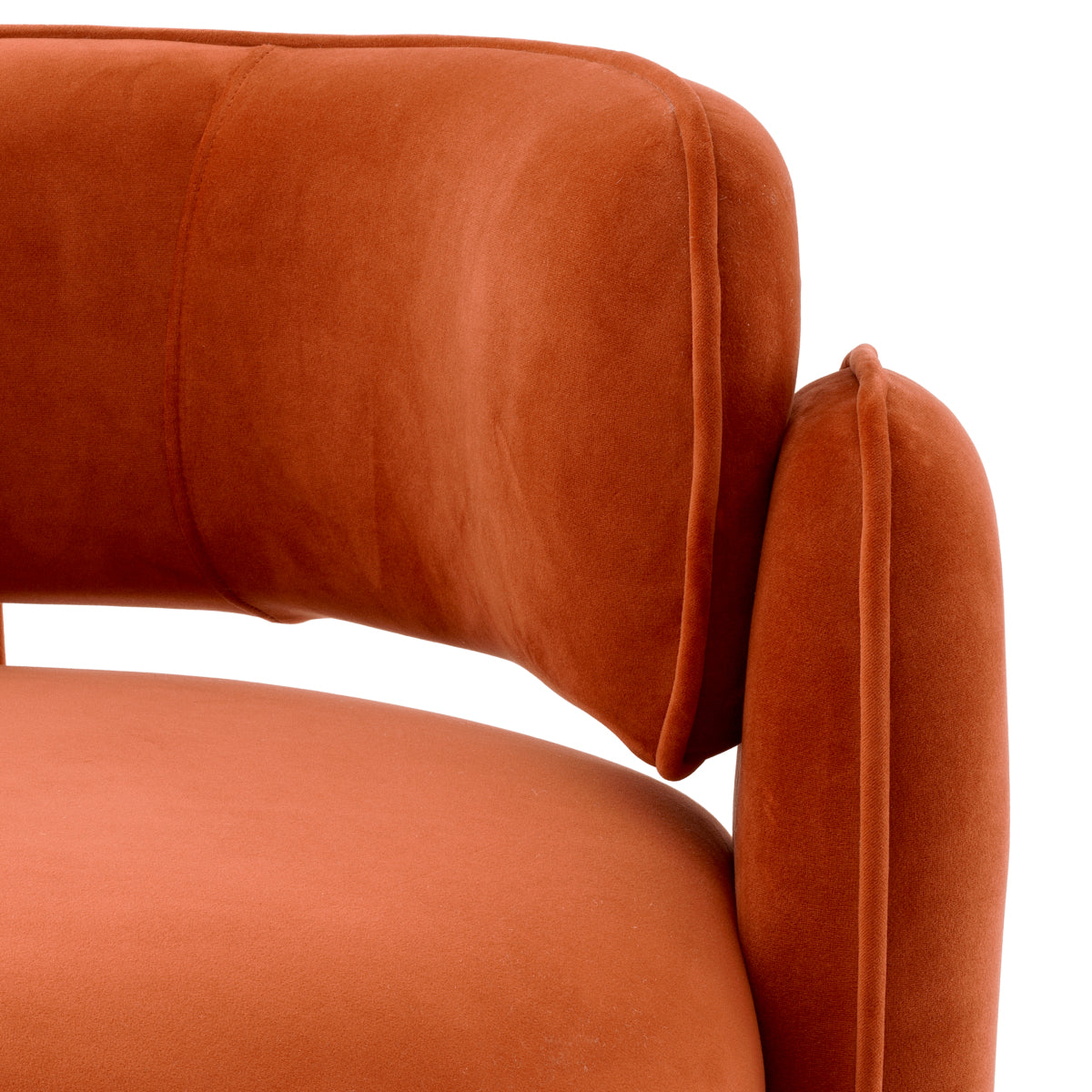 chair fauteuil chaplin savona orange velvet eichholtz