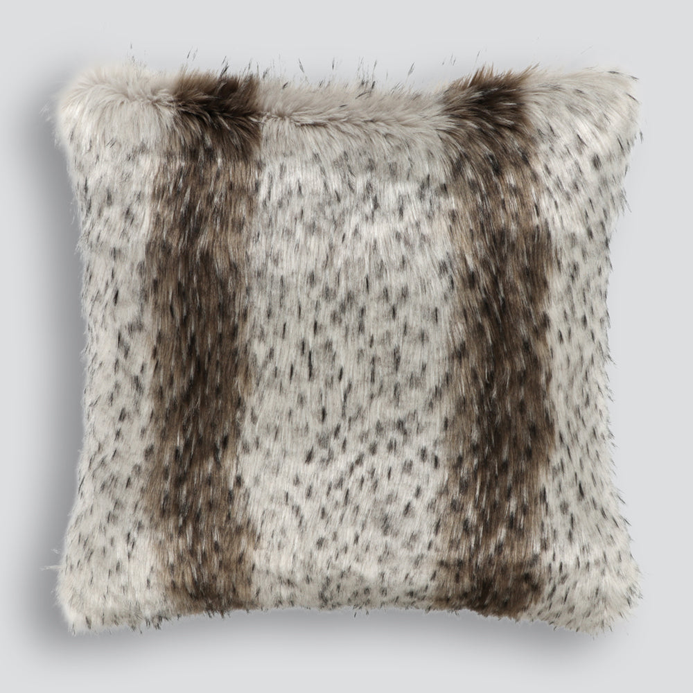 Throw pillow Heirloom faux fur Canadian Lynx