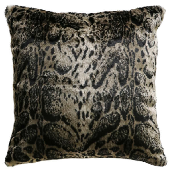 Decorative pillow Heirloom faux fur African Leopard